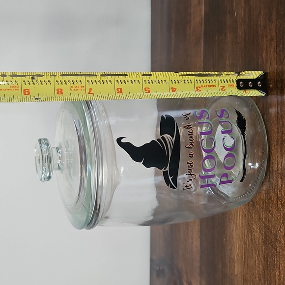 Disney Hocus Pocus Glass Jar with Black and Purple Design - Picture 6 of 7